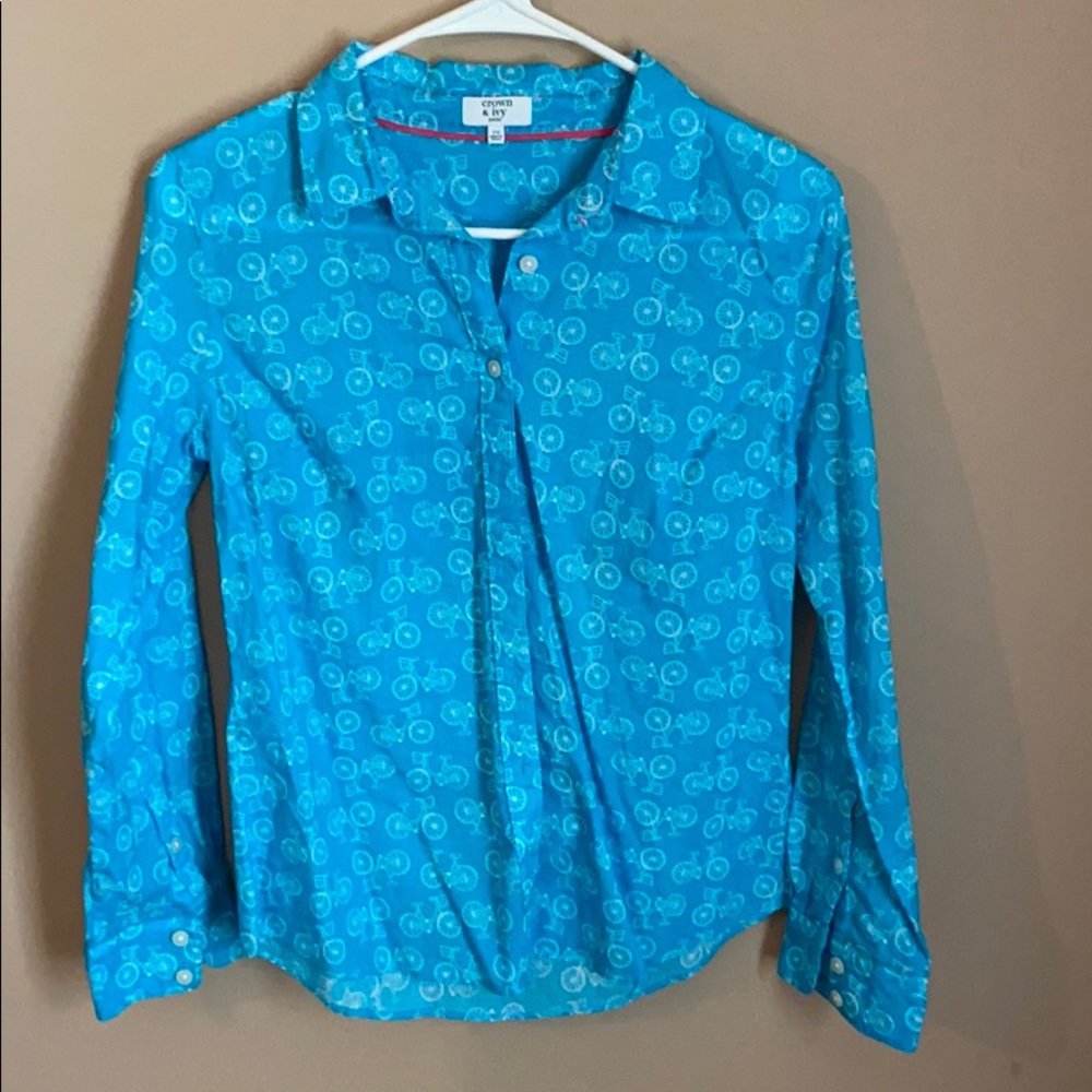 Crown&ivy long sleeve bicycle print button up